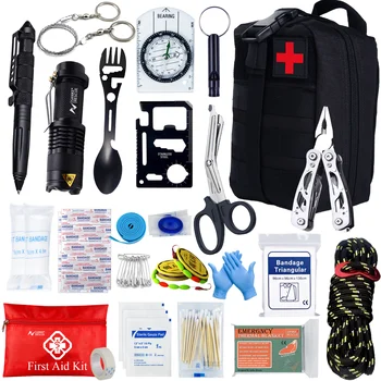Survival First Aid Kit Survival Full Set Molle Outdoor Gear Emergency Kits Trauma Bag Camping Hiking IFAK Adventures EDC 1
