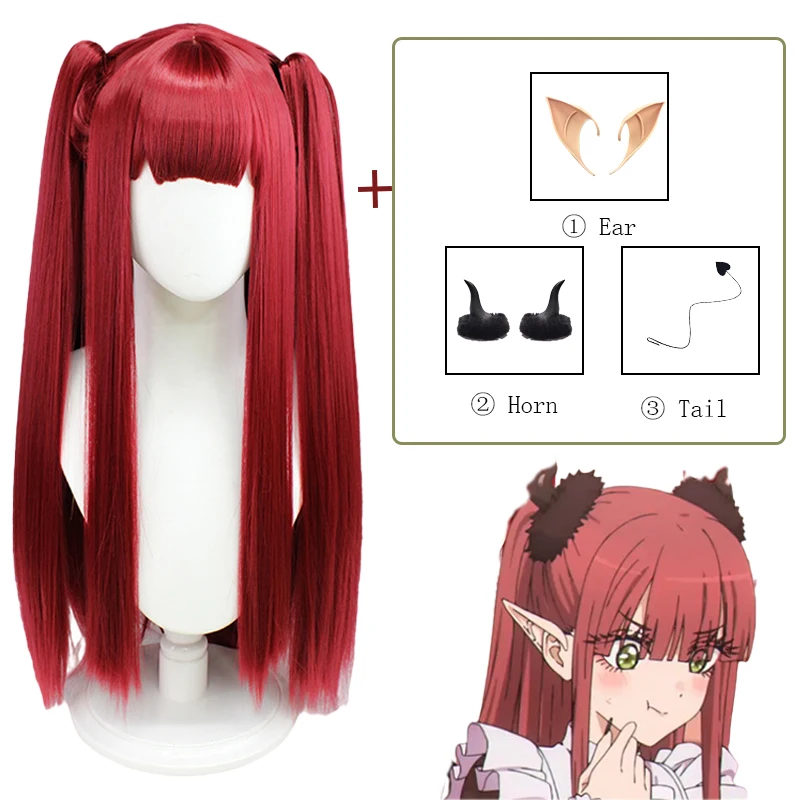 

New Rizu Kyun Wig My Dress Up Darling Red Kitagawa Marin Devil Cosplay Wig D Halloween Costumes for Women Anime Marin Kitagawa