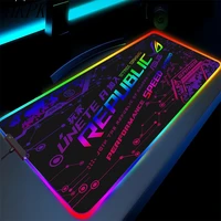 Black Mouse Pad Asus Rgb Gaming Mause Mat Anime Mats Gamer Rug Pc Xxl Cute Pads Large Game Keyboard Carpet Backlight Mousepad - Image 3