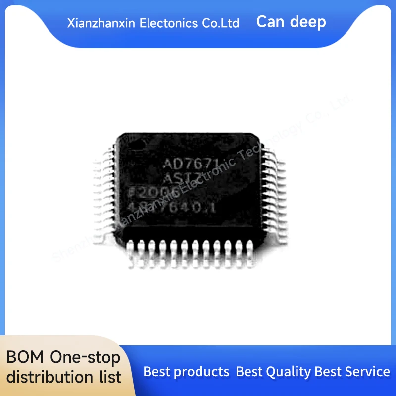 

1pcs/lot AD7671 AD7671ASTZ LQFP-48 Single channel ADC chip