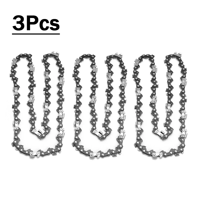 3pcs 10/12/14/16/18/20Inch Steel Chainsaw Chains 3/8 Pitch LP Logging Saw Chain Electric Chainsaws Accessory Chains Replacement