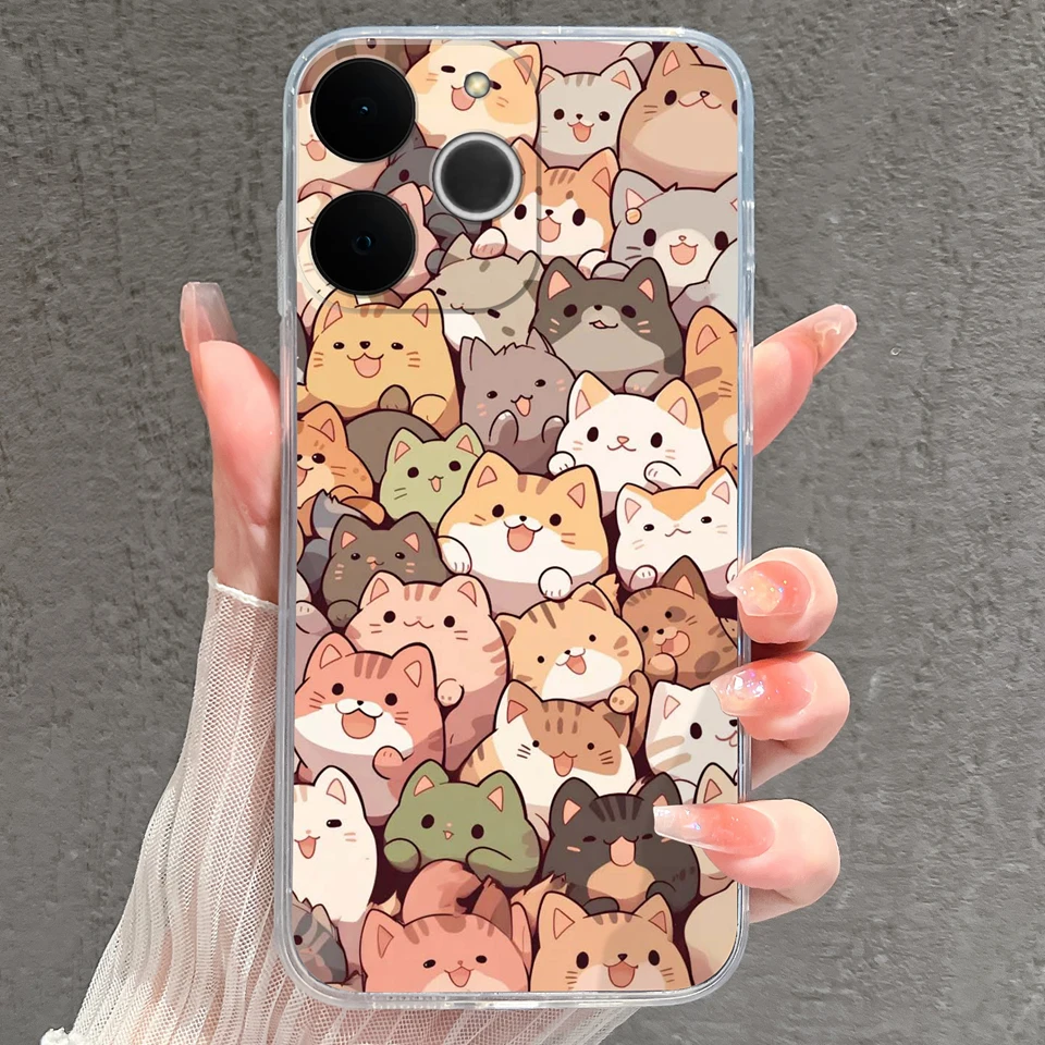 Cat Whale Anti-Fingerprint Transparent Phone Case
