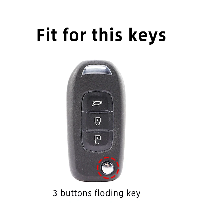 Luxurious TPU Car Flip Key Case Cover & Keychain Protector