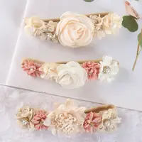 3pcs Baby Girl Headband set Cute Baby Elastic Hair Band Newborn Head Flower Toddler Headband Headwear Kids Accessories 3