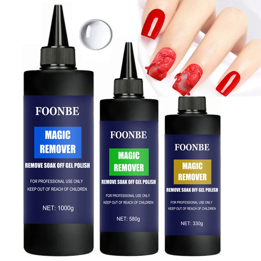 FOONBE Magic Burst Gel Polish Remover Gel Soak Off Sticky Layer Cleaner Nail Degreaser Semi-Permanent Clear Nail UV Remover Glue 1