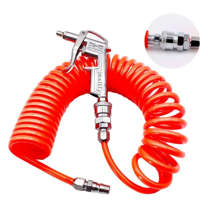 Compressor Hose 8*5mm Telescopic Hose Pu High Pressure Cleaning Spray Gun Air Duster Blow Spring Tube Pipe 6