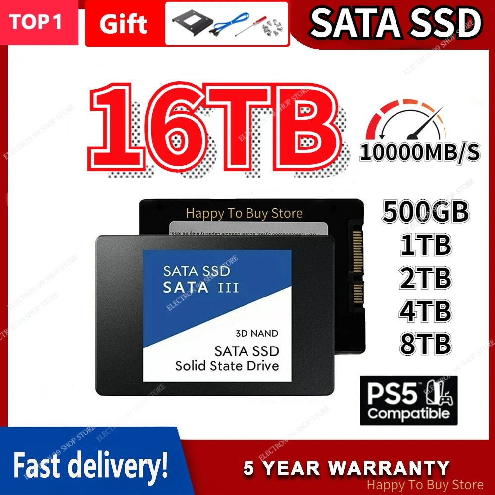 

8TB 2023 New Original Sata3 Ssd 4TB 240GB 120GB 256GB 480GB 500GB 1TB 2TB Hdd 2.5 Hard Disk Disc 2.5 Internal Solid State Drive