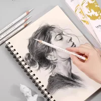 4mm Artist Black White Charcoal Pencil for Sketch Carbon Pen Drawing Sketching Shading Art Tools Office School Supplies Pencils 6