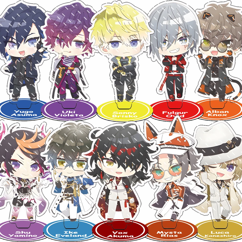 Anime Acrilico Stand Shu Mysta Luca Ike Vox Personaggio Modello Piatto Desk Decor Fan Regali Portachiavi Portachiavi Cosplay