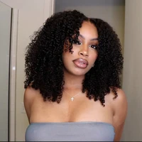 10A 100% perruques sans colle perruques de cheveux humains prêt à porter noeuds blanchis 6x5 pré-coupé HD Transparent sans colle dentelle perruques crépus bouclés 3