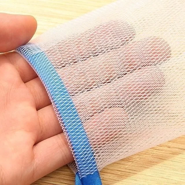 10 Db/Csomag Kézzel Készített Szappanbuborék Hálózsákok Dupla Rétegű Szappanhálózat Habzó Hámlasztás A Test Arctisztításához (Véletlenszerű Szín) - Image 4