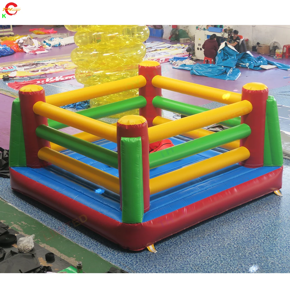 

Free Shipping Commercial Challenge Inflatable Boxing Ring Colorful Interactive Game