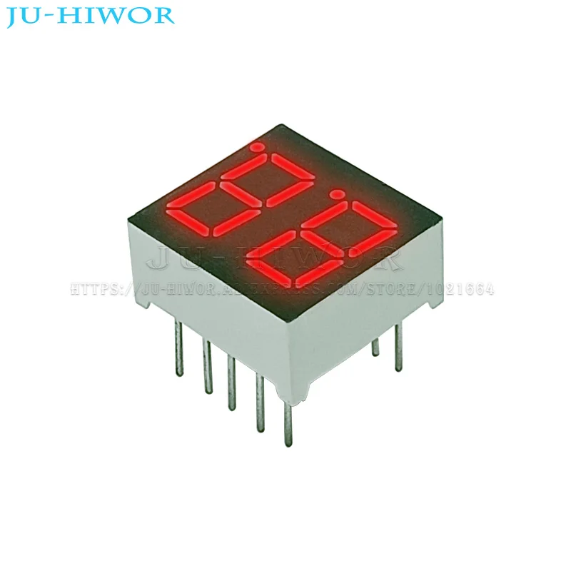 10pcs 0.36 Inch 10Pins 3261AS 3261BS 2 Digits Bits 7 Segment Red LED ...