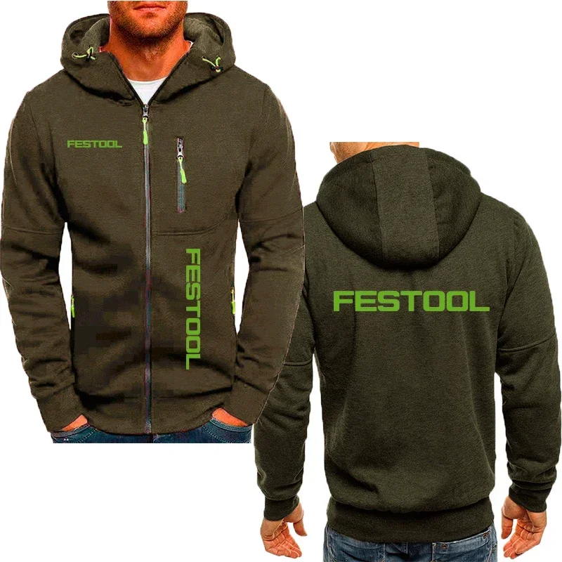 Spring and Autumn Men's hooded jacket Festool tools printing Fashion casual y2k men's hoodie fleece cotton men's hoodie 5