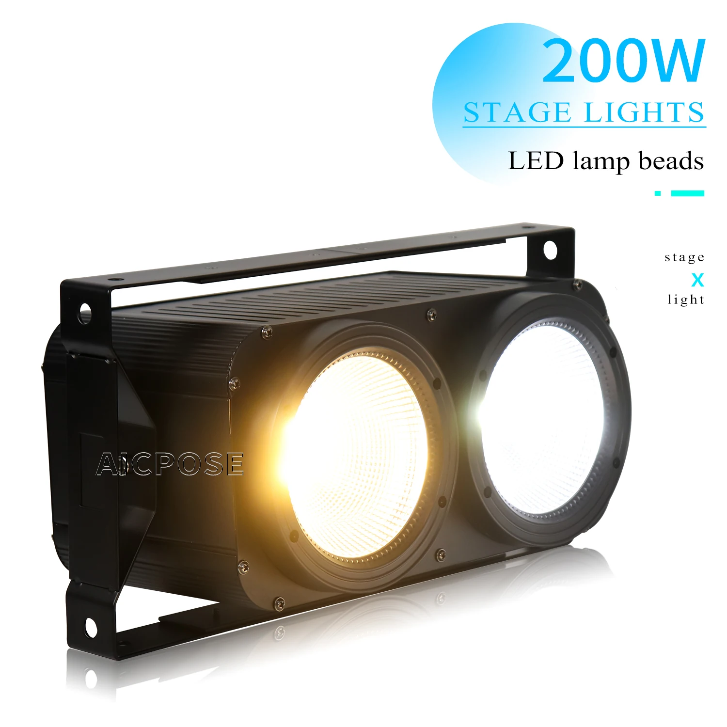 

200W светодиодный COB 2 Eye 2x100W зрители Телефон Холодный белый/теплый белый свет