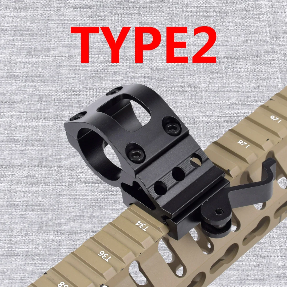 Tactical 25mm Offset Scope Mounts Flashlight Torch Mounts For 20mm Standard Picatinny Rail