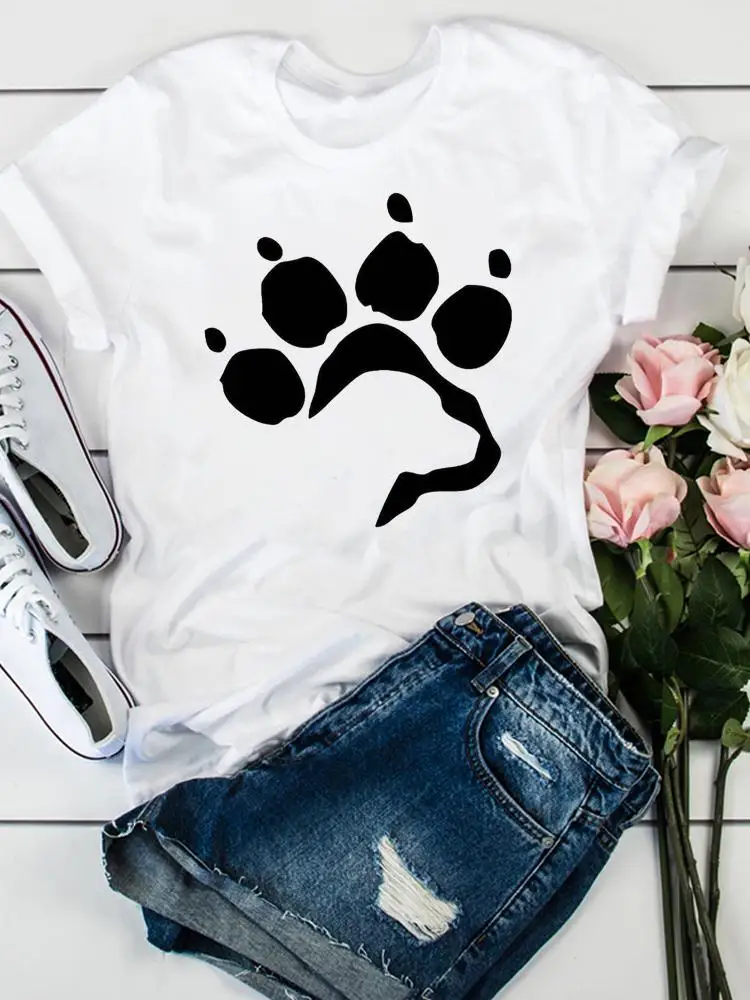 Футболка женская летняя с коротким рукавом и графическим принтом повседневная |