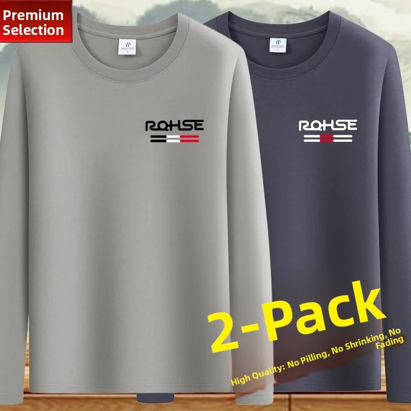 2 pieces [long-sleeved small rq] khaki + dark gray