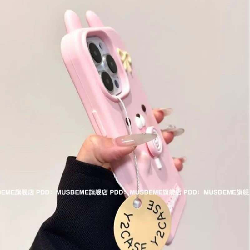 Pink Kawaii Melody Cartoon Rubber Silicone Soft Phone Case