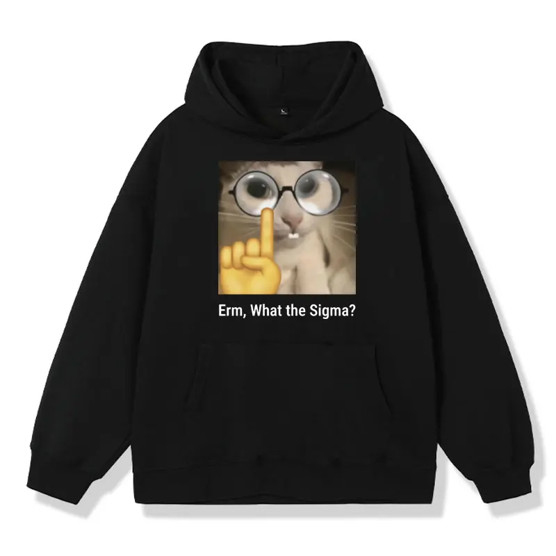 Funny Cat Sweatshirt Not Right Meow Graphic Hoodie Men Women Fashion Oversized Winter Long-sleeved Hoody Pullover Streetwear