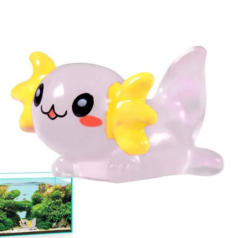 Mini Axolotl Figures Cute Resin Axolotl Figure In The Dark Safe Aquarium  Decorations Durable Home Decorations For Shelf