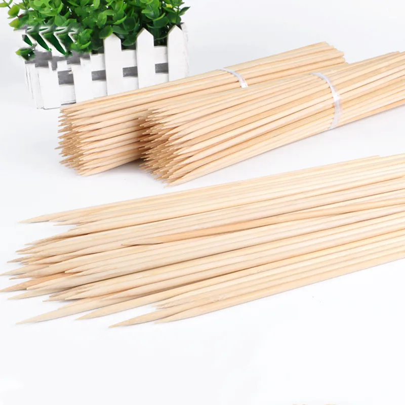 com-four® 500x Spiedini per spuntini in bambù - lunghi spiedini di