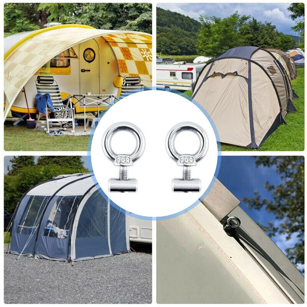 

2-8x Awning Rail Stoppers 6mm Stops Motorhome Campervan Caravan Camping Shade Fasteners