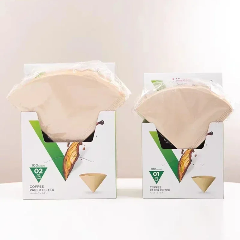 일본 수제 커피 필터 종이 콘, 커피 드립, VCF-01/02
