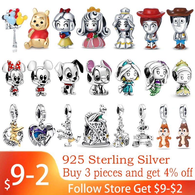 Pandora Disney 925 Sterling Silver Disney Tinkerbell Charms Fit Pandora ...