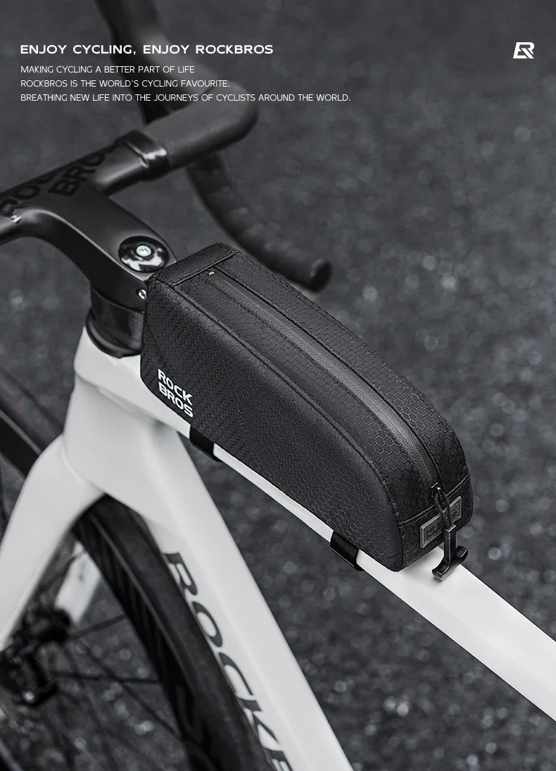 Description Picture 5 of itemROCKBROS Bicycle Bag Rainproof Cycling Top Tube Frame Bag Reflective Large Capacity MTB Road Bike Pannier Bag Wear-resistant