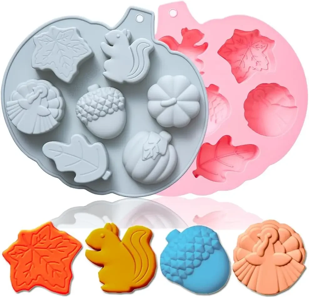 Thanksgiving Pumpkin Leaf Silicone Molds 2