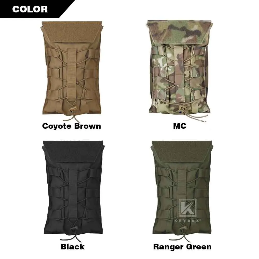 KRYDEX 500D Tactical 50 oz Hydration Carrier MOLLE Pouch Modular 1.5L Water Bladder Bag Pack Hunting Outdoor Hiking Accessories 6
