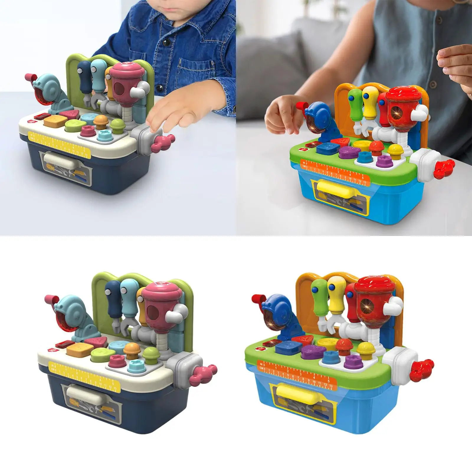 Interactive Tool Bench Toy with Lights and Sounds Kids Workbench Toy for Girls Baby 1 2 3 4 Years Old Kids Birthday Gift