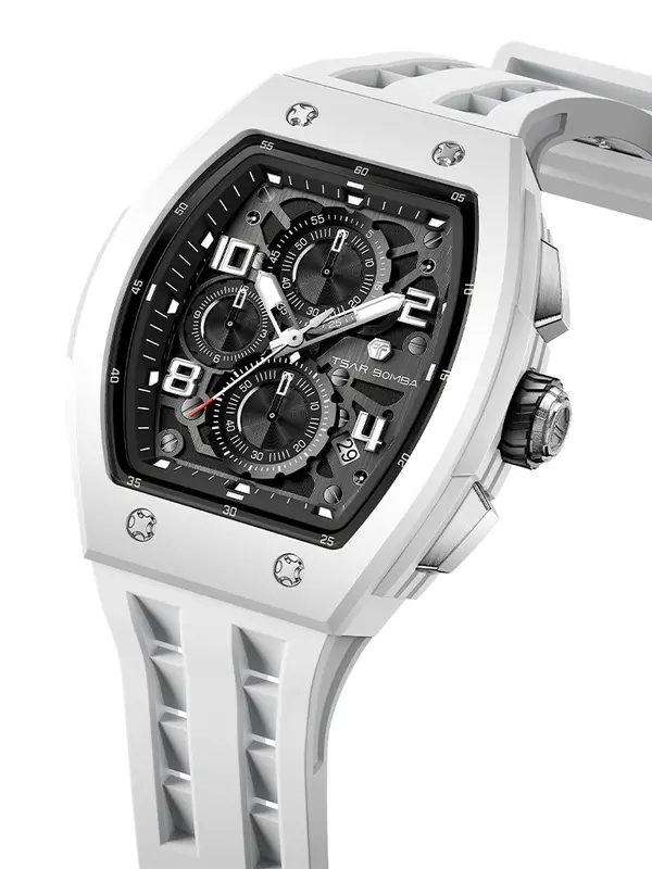 TSAR BOMBA New TB8204 Watch for Men Japan Quartz Chronograph 50M Waterproof Wristwatch Fashion Sport Clock Male Luxury Mens Gift - Image 7