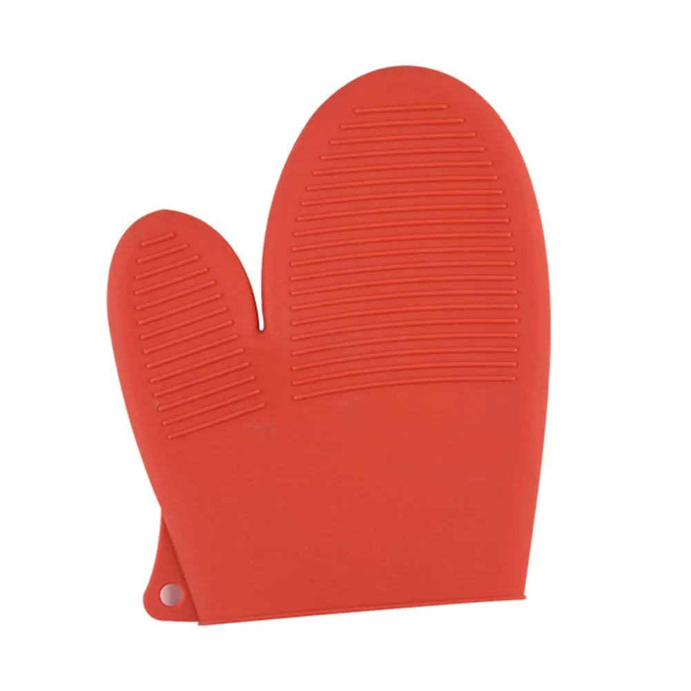 1Pcs Anti-skid Silicone Mitt 20*16.5cm Heat Resistant Oven Mitts Cooking BBQ Utensils Pot Holder For Kitchen Home Supplies