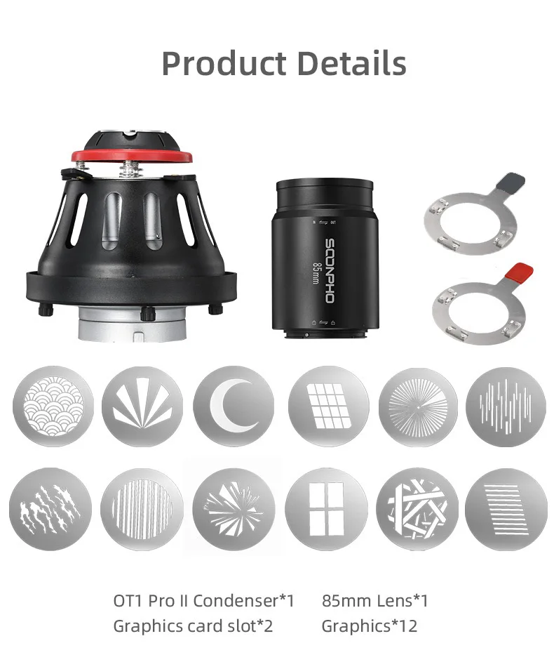 SOONPHO コニカルスヌート OT1 PROII / GOBOセット Amazon | SOONPHO コニカルスヌート 円錐型 光学スヌート