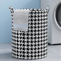 New Print Laundry Basket Portable Foldable Home Laundry Storage Bag Cotton Linen Hamper For Kids Toys Dirty Clothes Basket 1