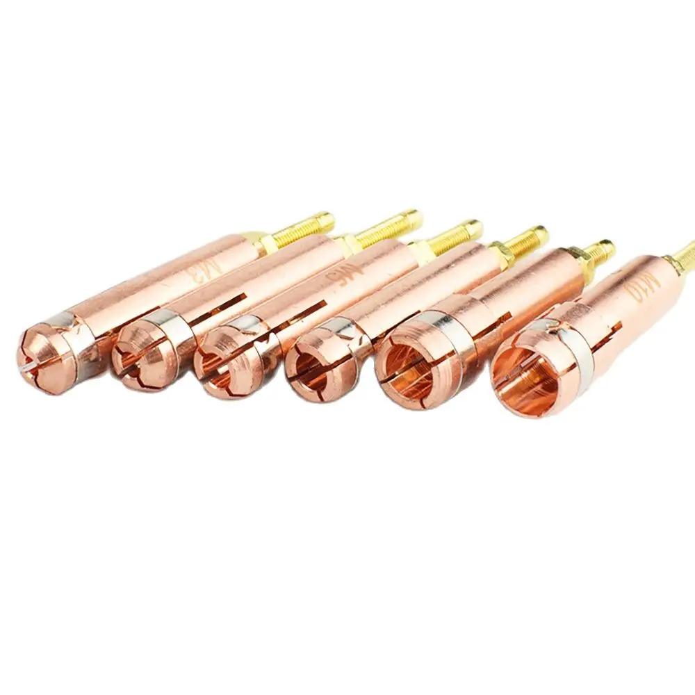 Each 5pcs Collet Chuck M3 M4 M5 M6 M8 M10 for Capacitor Discharge CD Stud Welding Gun Welding Torch Stud Welding Machine