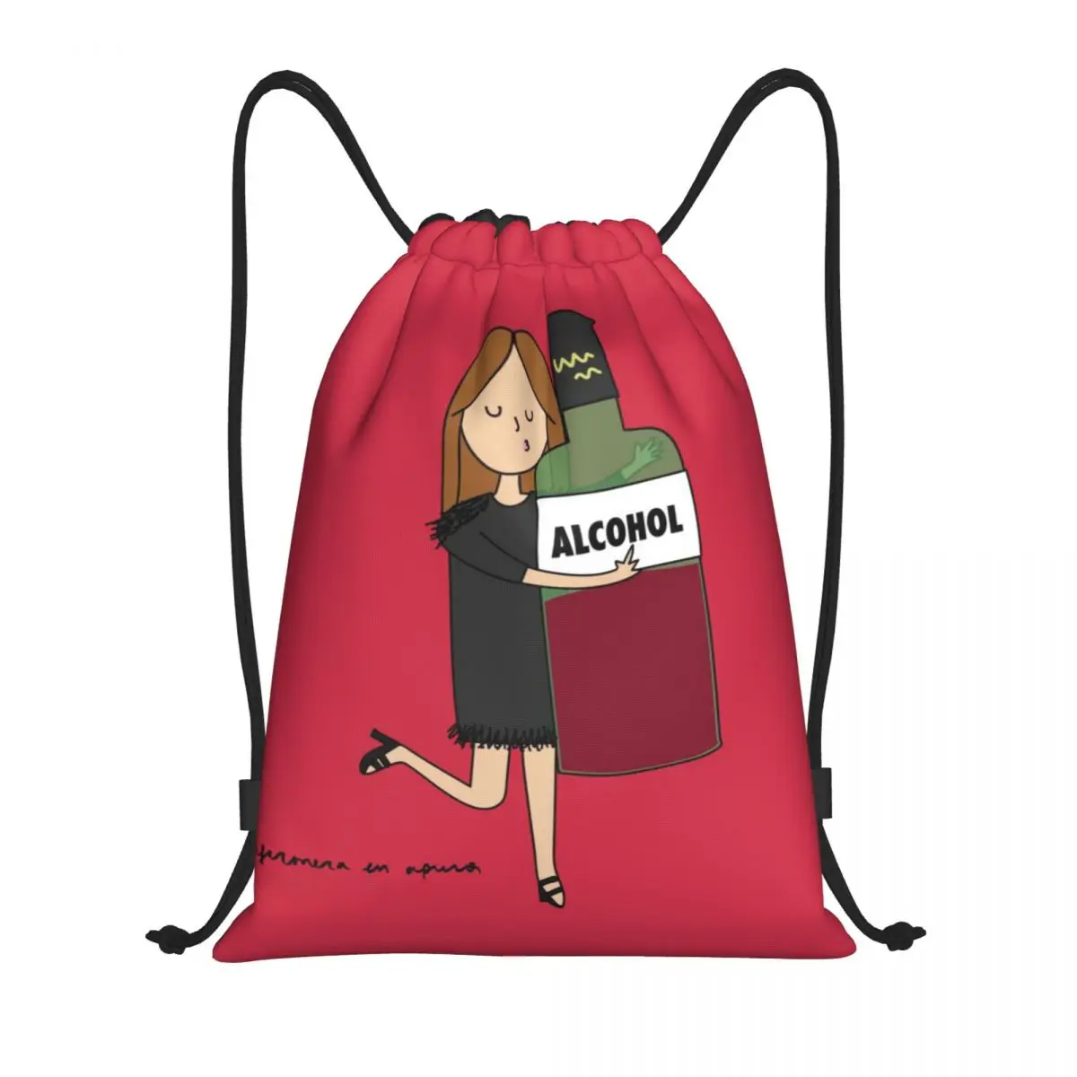 thumbnail image 1 of Mochila con cordón para enfermera, diseño de dibujos animados, para gimnasio, deportes, senderismo, 1 of 5