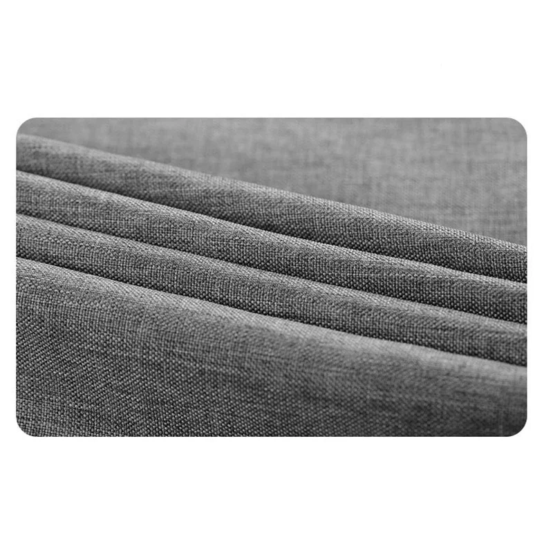 Waterproof Linen Cotton Shower Curtain Gray Bathroom Curtains Solid Color Bathtub Large Wide Bathing Cover Hooks 6 Colors