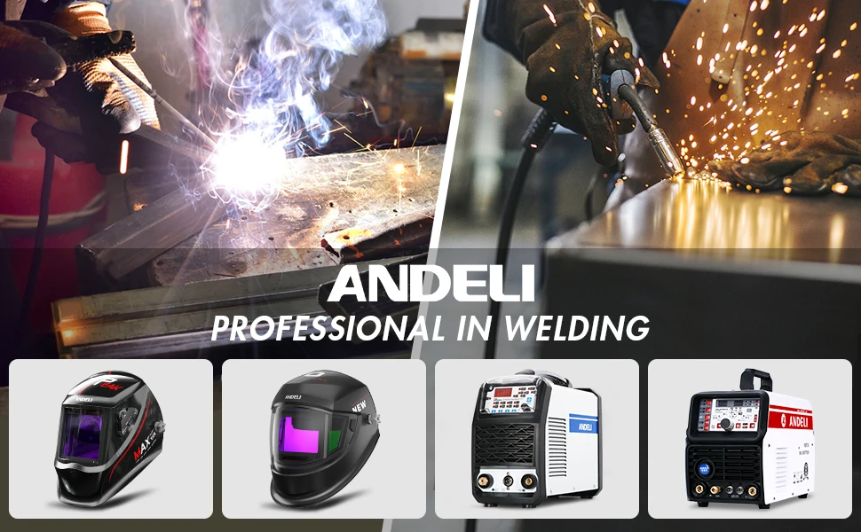 Mascara de soldadura ANDELI EAK-990T, gran vista oscurecimiento automático para soldadura de arco, corte de molienda