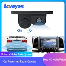 

Car Rear View Camera Reversing Radar Sensor 2in1 Buzzer HD Night Vision Reversing Image Rearview Vehicle Camera Universal