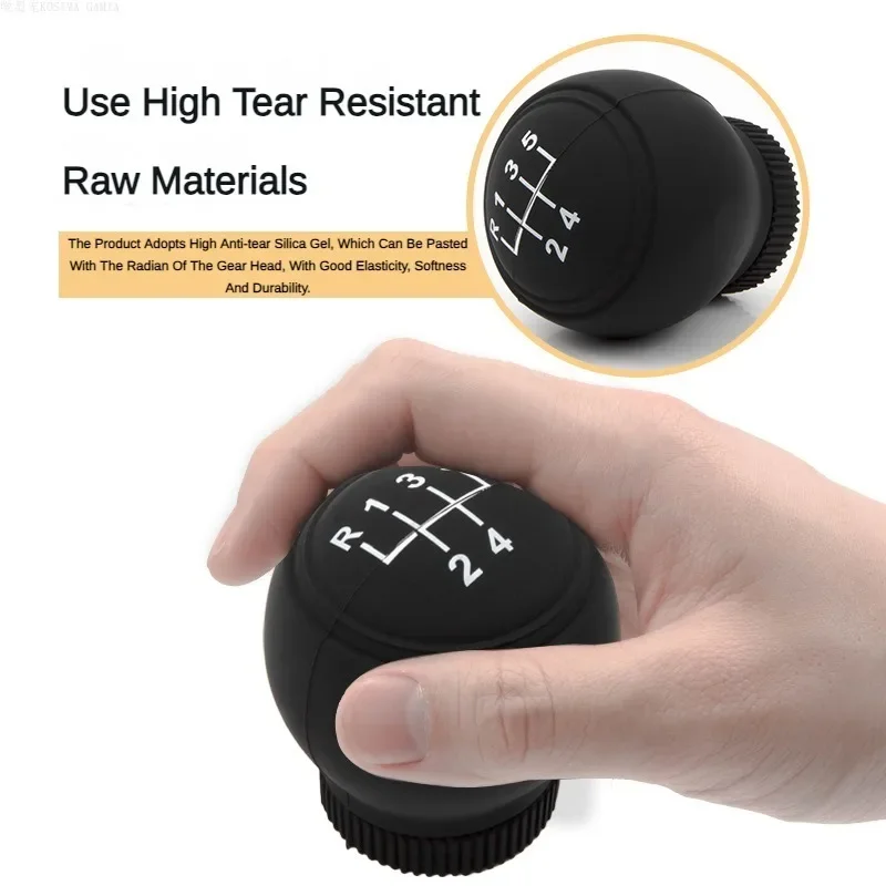 Universal Manual Car Silicone Gear Shift Protective Cover Dust-proof Waterproof Handle Round Manual Gear Shift Cover