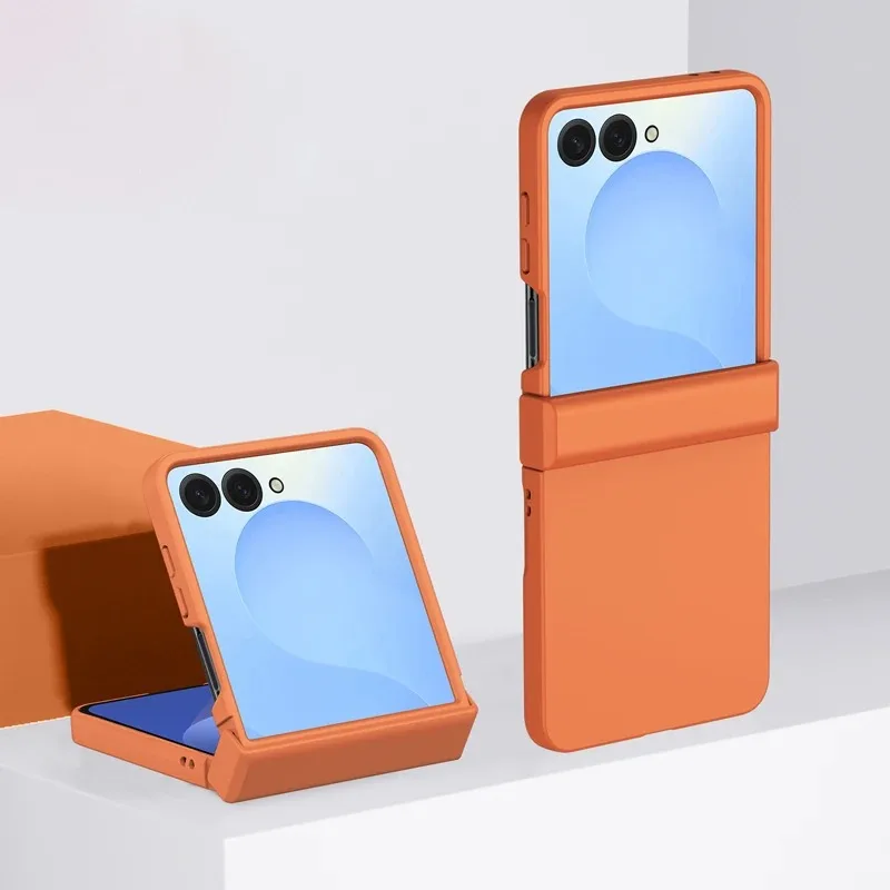 Scharnier-Schutzhülle, einfarbig, stoßfest, faltbar, für Samsung Z Flip 7, 6, 5, 4, 3, Z Flip7, Flip6, Flip5, 5G, harte PC, schlanke Abdeckung – Detail 3