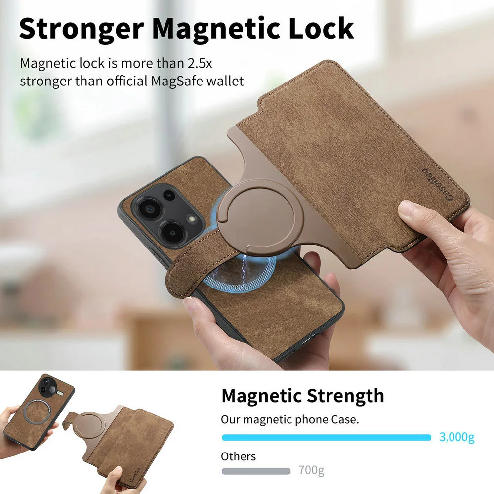 Luxury RFID Leather Detachable Flip Cover Case