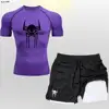2099 Compression Shirt Man Spider Fitness Gym 2 in 1 Shorts Workout Rashguard Jiu Jitsu Running Joggers Training Clothes Set Men 2