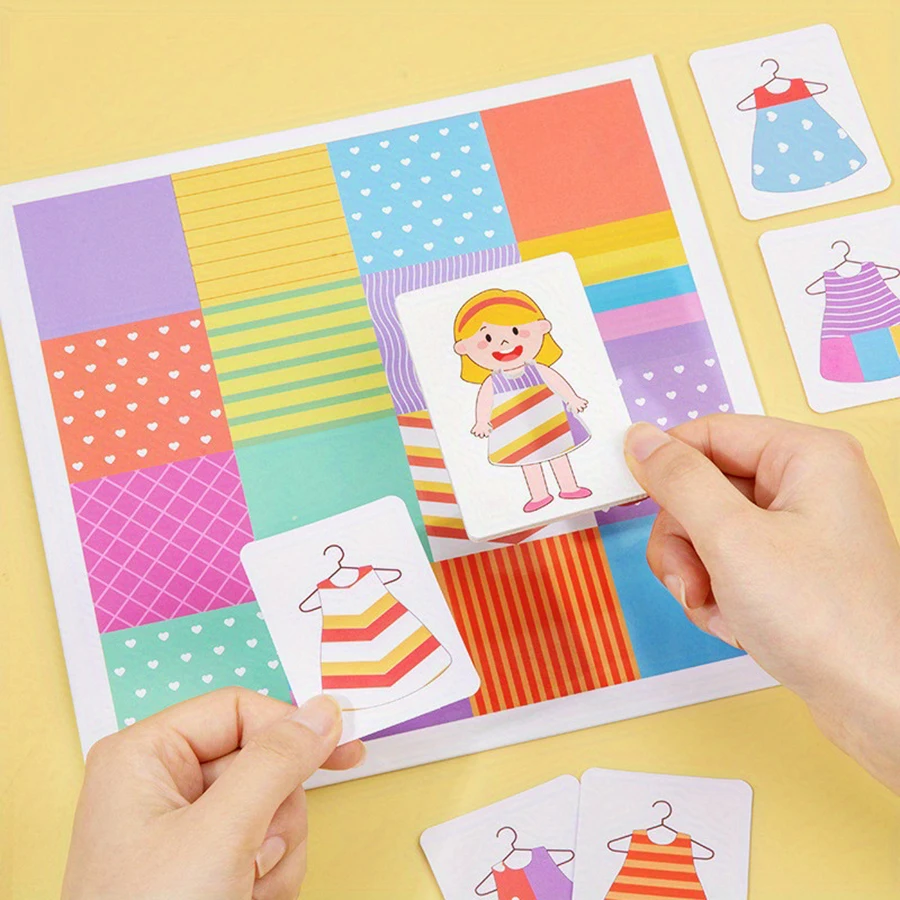 Double Change Of Clothing Battle Kids Dress Up House Matching Educational Toy DIY Change Clothes Puzzle Montessori Kids Girl Gam 6