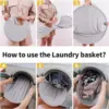 2025 new Portable Foldable Dirty Clothes Basket Storage Basket Laundry Hamper Basket Pop up Laundry Storage Basket 4