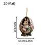 Easter Acrylic Rabbit Keychain With Egg 2D Cute Bunny Car Rearview Mirror Pendant Backpack Hanging Ornament Easter Party Decor 5