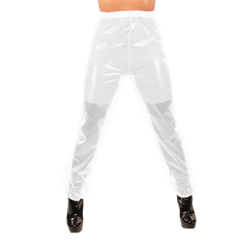 Blauwe of roze lange plastic broek - Broeken en Pantalons